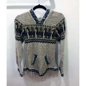 Handmade Alpaca Wool Sweater, Small